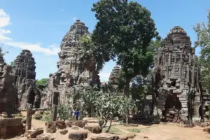 Two ancient towers of Wat Banan temple.